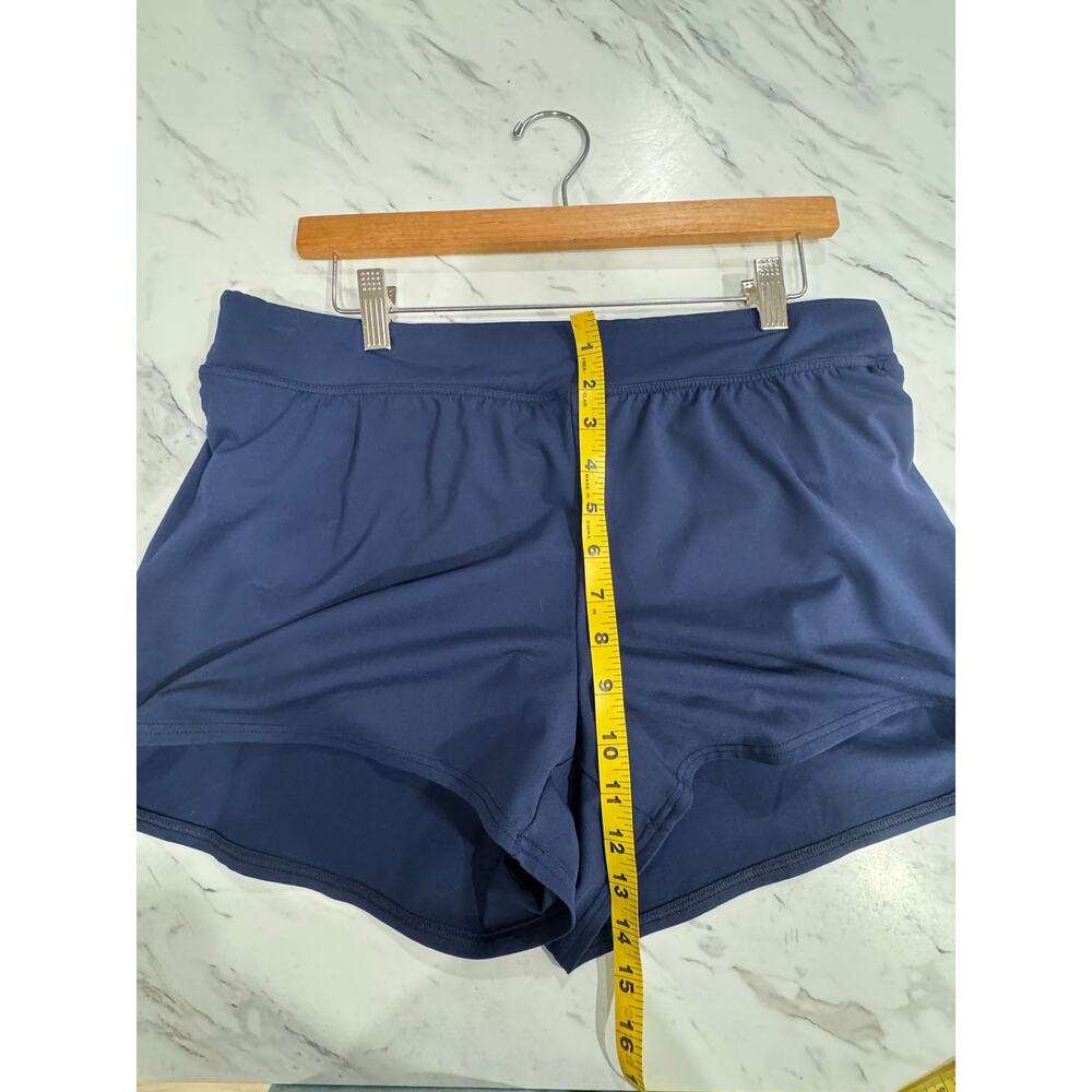 Lands’ End Swim Shorts Women’s 12 Navy Blue Swim Bottoms Lined - Picture 5 of 6